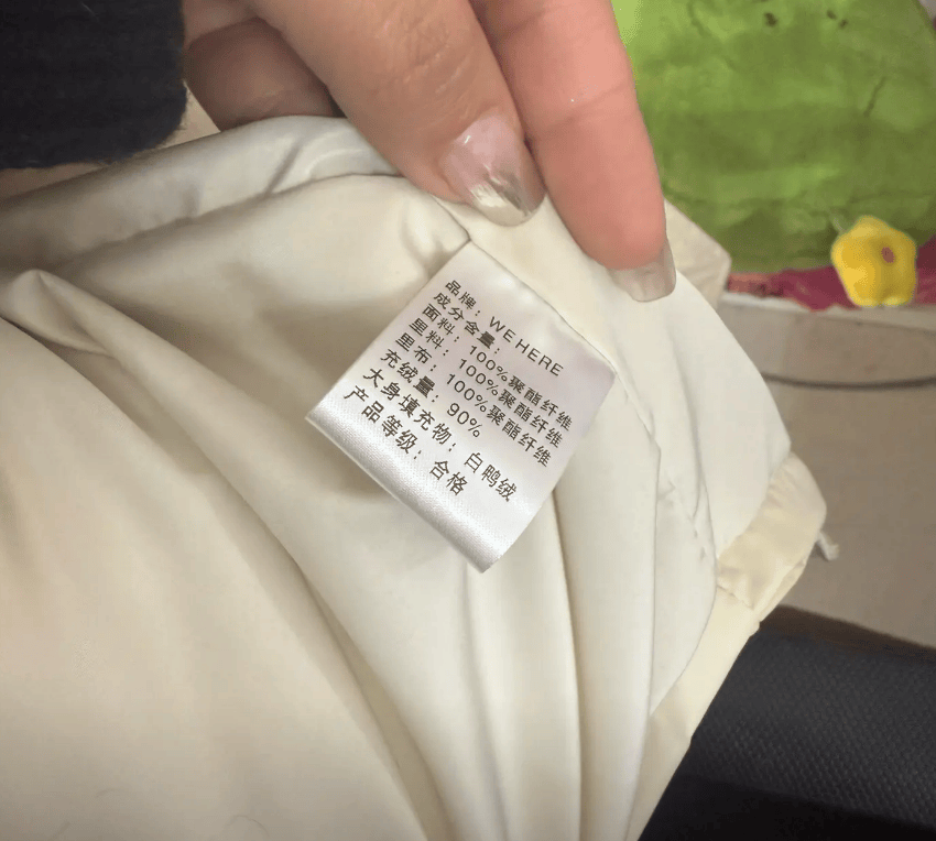 “飞丝” 服装城：已退款并回收暂未确认为“飞丝”AG真人国际网站女子称500元买的羽绒服填充物为(图1)