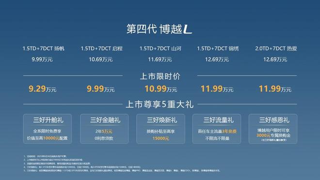 时价929万元起导购指南请查收AG真人网站第四代博越L上市限(图2)
